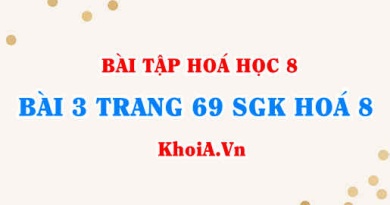 Bài 3 trang 69 SGK Hóa 8: Công thức tỉ khối của chất khí, của khí A đối với không khí, của khí A đối với khí B